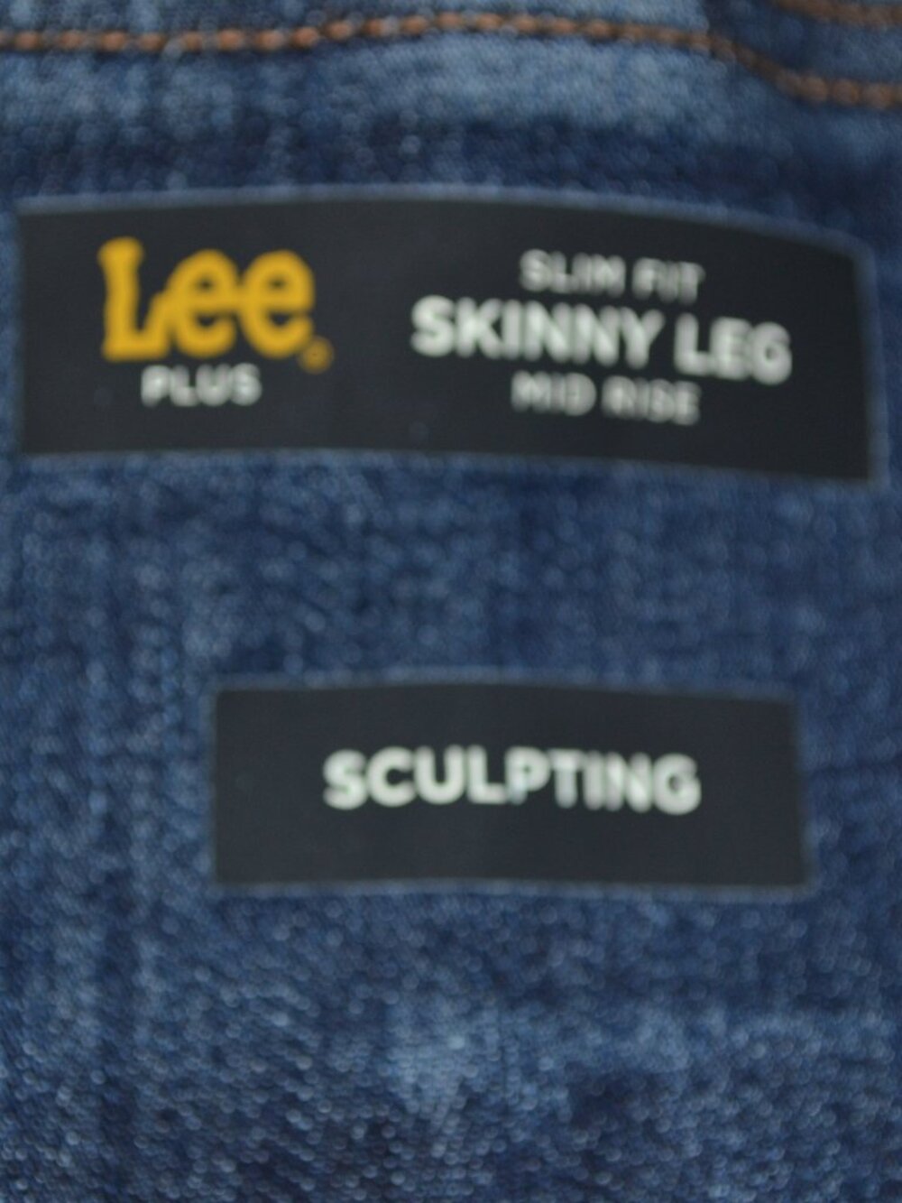 Lee Plus Sculpting Skinny Leg Jeans Women’s Mid Rise Dark Wash Denim - Picture 5 of 7